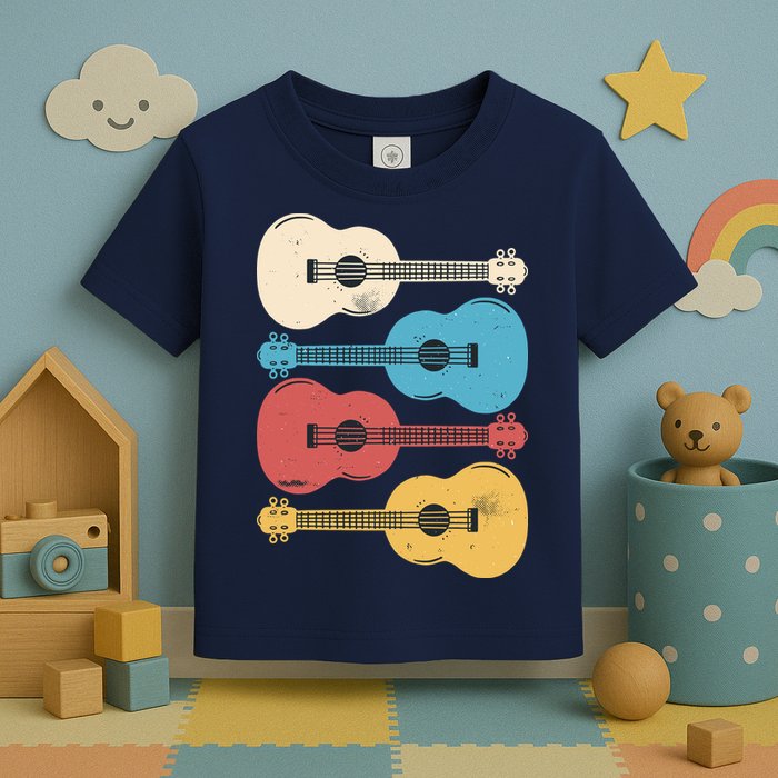 Ukelele Colorful Music Toddler T-Shirt