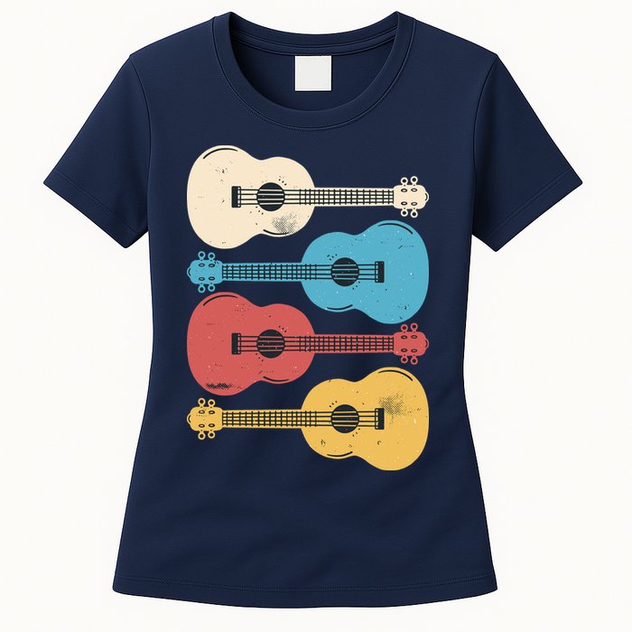 Ukelele Colorful Music Womens T-Shirt