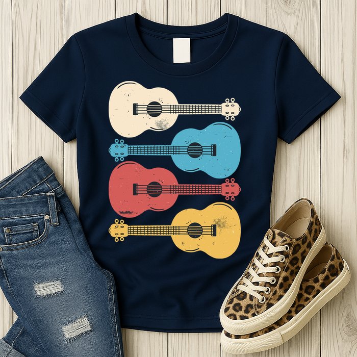 Ukelele Colorful Music Womens T-Shirt