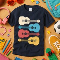 Ukelele Colorful Music Kids T-Shirt