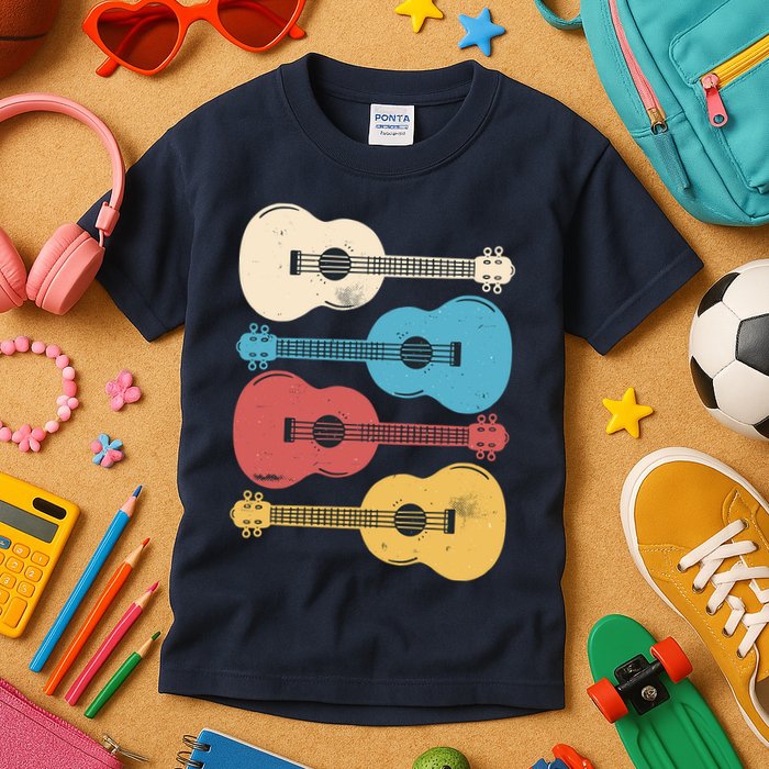 Ukelele Colorful Music Kids T-Shirt