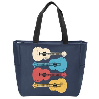 Ukelele Colorful Music Zip Tote Bag