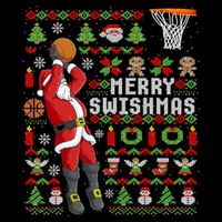 Ugly Christmas Merry Swishmas Basketball Gift Visor