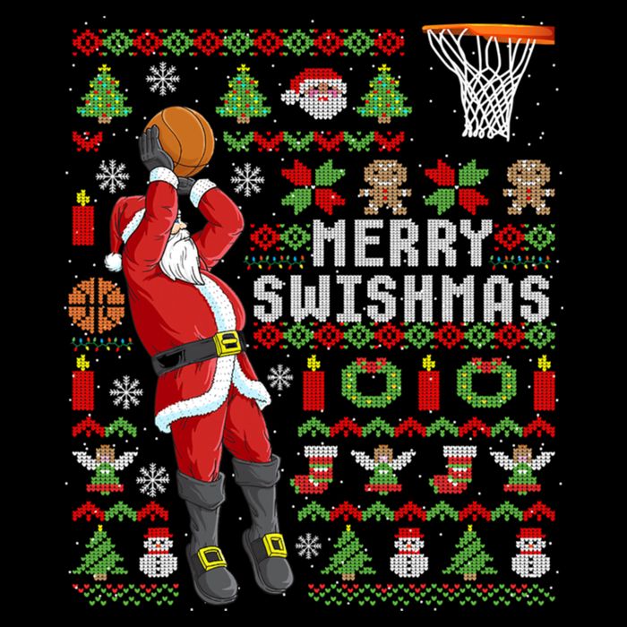 Ugly Christmas Merry Swishmas Basketball Gift Visor