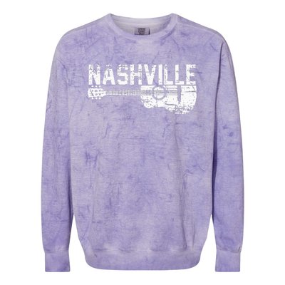 Unique Country Music Lovers Nashville Musician Guitar Cool Colorblast Crewneck Sweatshirt