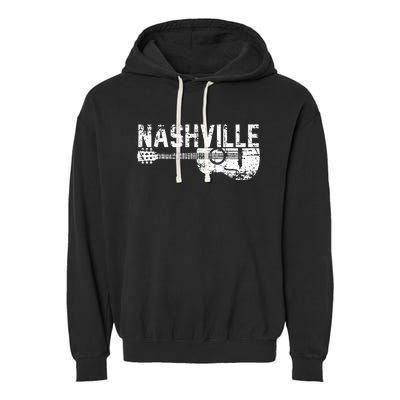 Unique Country Music Lovers Nashville Musician Guitar Cool Garment-Dyed Fleece Hoodie