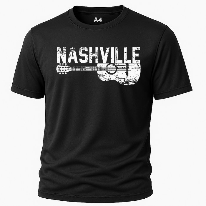 Unique Country Music Lovers Nashville Musician Guitar Cool Cooling Performance Crew T-Shirt