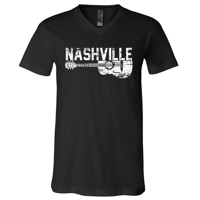 Unique Country Music Lovers Nashville Musician Guitar Cool V-Neck T-Shirt