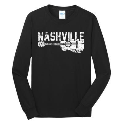 Unique Country Music Lovers Nashville Musician Guitar Cool Tall Long Sleeve T-Shirt