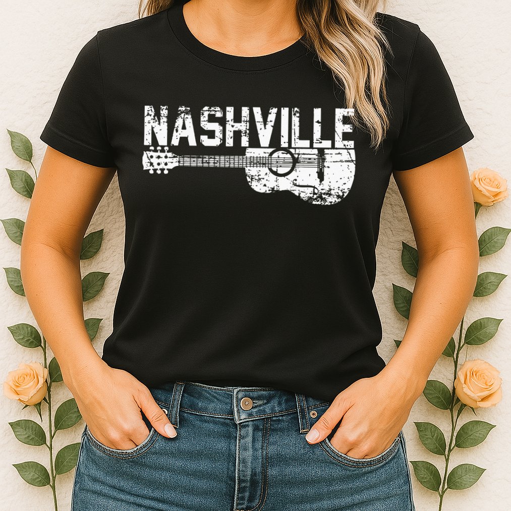 Unique Country Music Lovers Nashville Musician Guitar Cool Womens T-Shirt