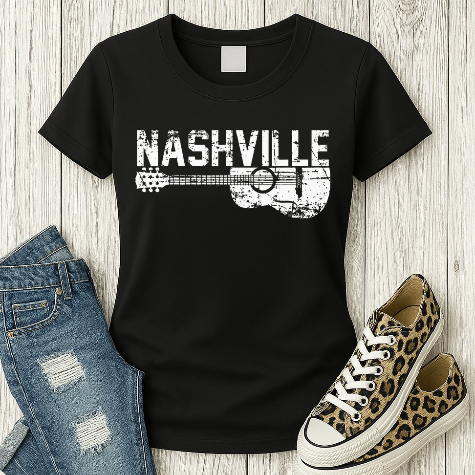 Unique Country Music Lovers Nashville Musician Guitar Cool Womens T-Shirt