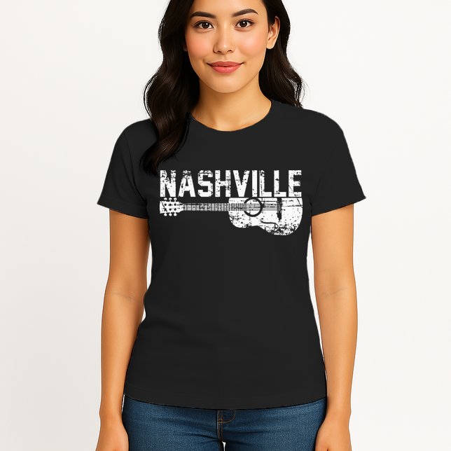 Unique Country Music Lovers Nashville Musician Guitar Cool Womens T-Shirt