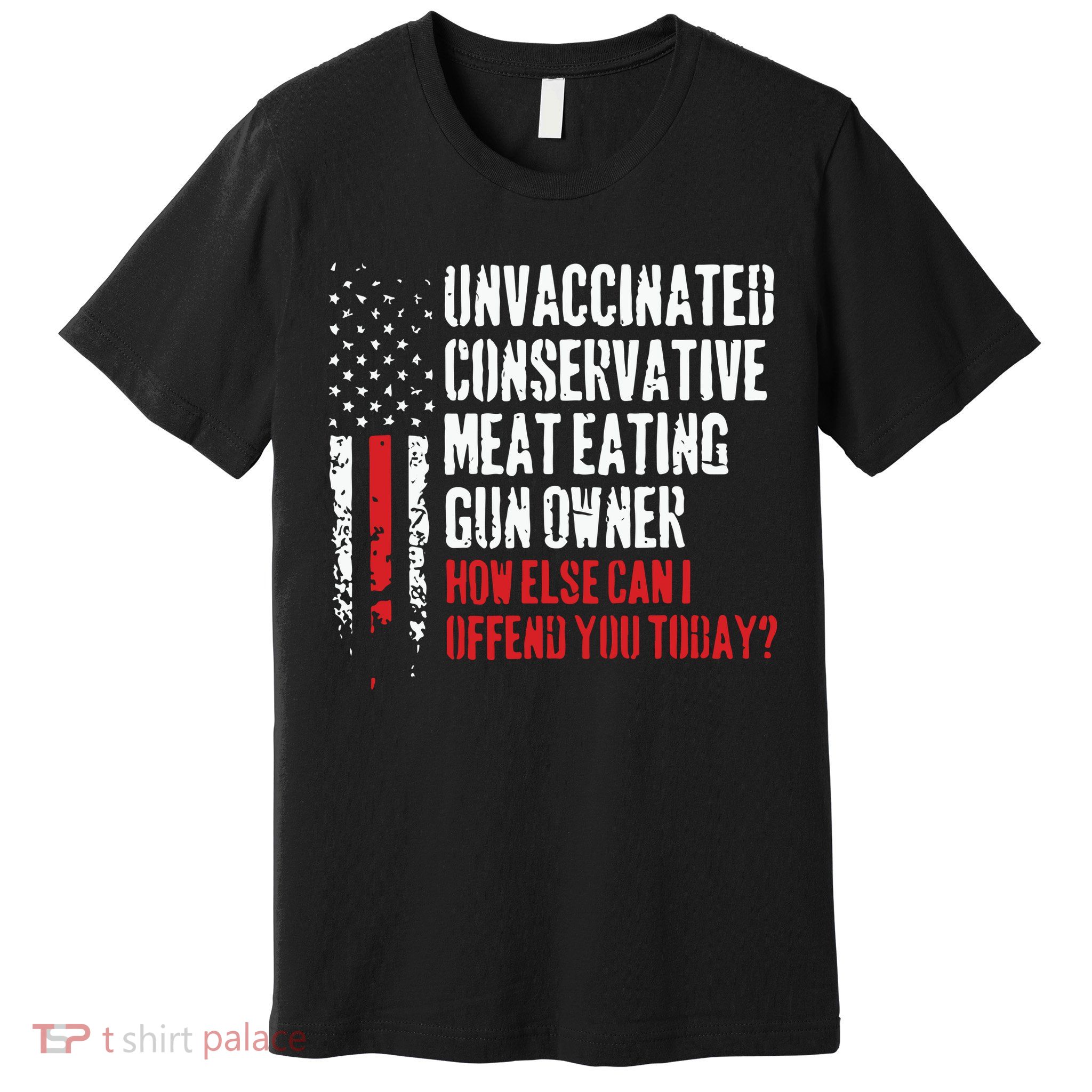 Unvaccinated Conservative Meat Eating Gun Owner How Else Cani Offend You Today Premium T-Shirt
