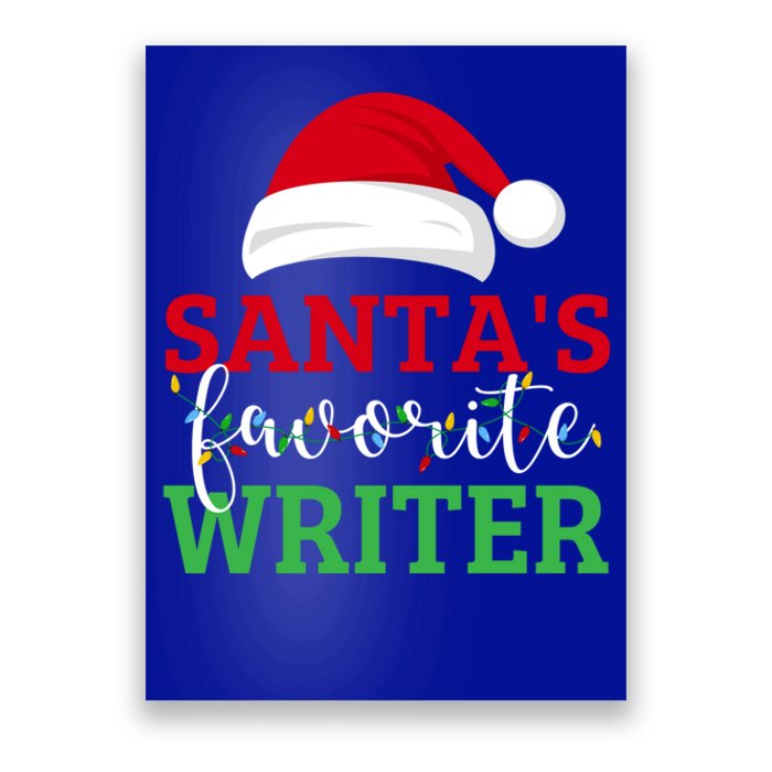 Ugly Christmas Matching Design SantaS Favorite Writer Gift Poster