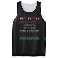 Ugly Christmas Most Likely To Take Over Santas Workshop Mesh Reversible Basketball Jersey Tank