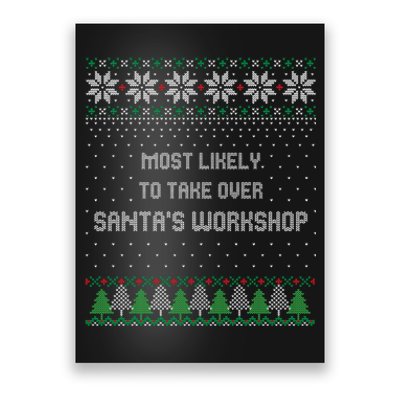 Ugly Christmas Most Likely To Take Over Santas Workshop Poster