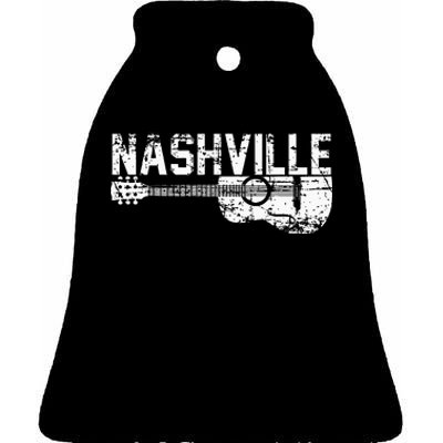 Unique Country Music Lovers Nashville Musician Guitar Cool Ceramic Bell Ornament