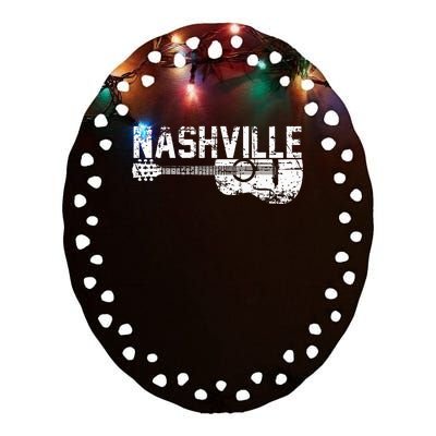 Unique Country Music Lovers Nashville Musician Guitar Cool Ceramic Oval Ornament