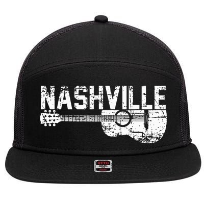 Unique Country Music Lovers Nashville 7 Panel Mesh Trucker Snapback Hat