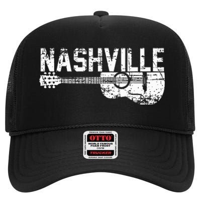 Unique Country Music Lovers Nashville High Crown Mesh Back Trucker Hat