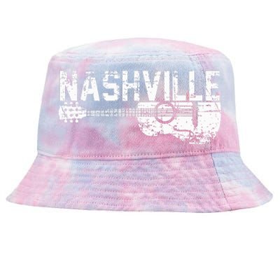 Unique Country Music Lovers Nashville Tie-Dyed Bucket Hat