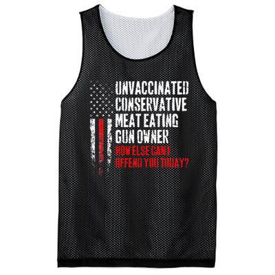 Unvaccinated Conservative Meat Eating Gun Owner Mesh Reversible Basketball Jersey Tank