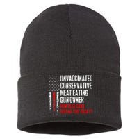 Unvaccinated Conservative Meat Eating Gun Owner Sustainable Knit Beanie