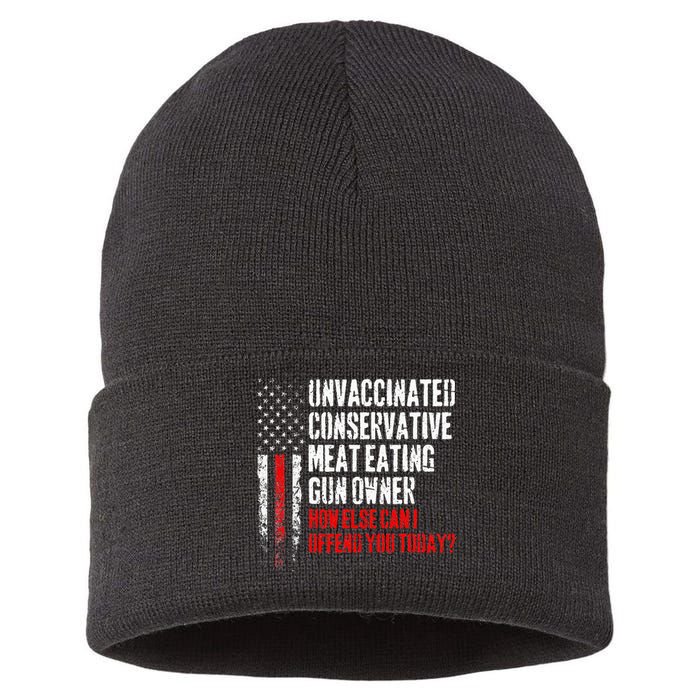 Unvaccinated Conservative Meat Eating Gun Owner Sustainable Knit Beanie