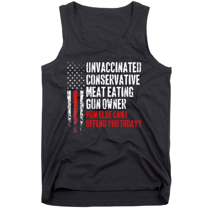 Unvaccinated Conservative Meat Eating Gun Owner Tank Top