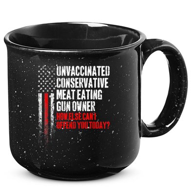 Unvaccinated Conservative Meat Eating Gun Owner 15oz Campfire Ceramic Mug
