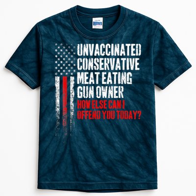 Unvaccinated Conservative Meat Eating Gun Owner Kids Tie-Dye T-Shirt