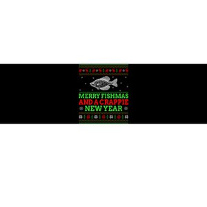 Ugly Christmas Merry Fishmas And A Crappie New Year Fishing Bumper Sticker