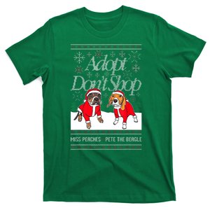 Ugly Christmas Miss Peaches & Pete The Beagle Funny Xmas Gift T-Shirt