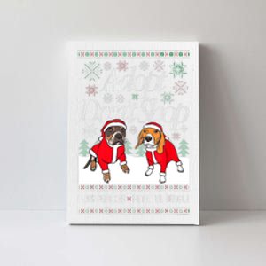 Ugly Christmas Miss Peaches & Pete The Beagle Funny Xmas Gift Canvas