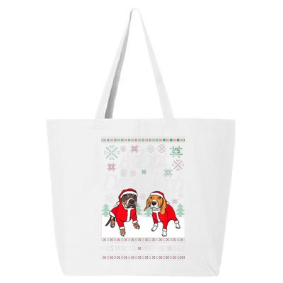 Ugly Christmas Miss Peaches & Pete The Beagle Funny Xmas Gift 25L Jumbo Tote