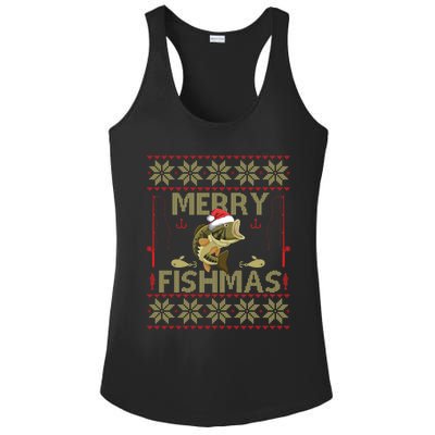 Ugly Christmas Merry Fishmas Fishing Fisher Xmas Gift Great Gift Ladies PosiCharge Competitor Racerback Tank