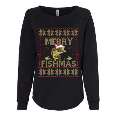 Ugly Christmas Merry Fishmas Fishing Fisher Xmas Gift Great Gift Womens California Wash Sweatshirt