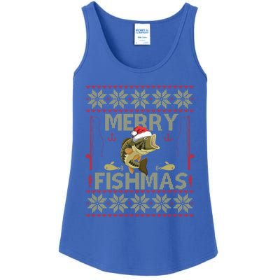 Ugly Christmas Merry Fishmas Fishing Fisher Xmas Gift Great Gift Ladies Essential Tank