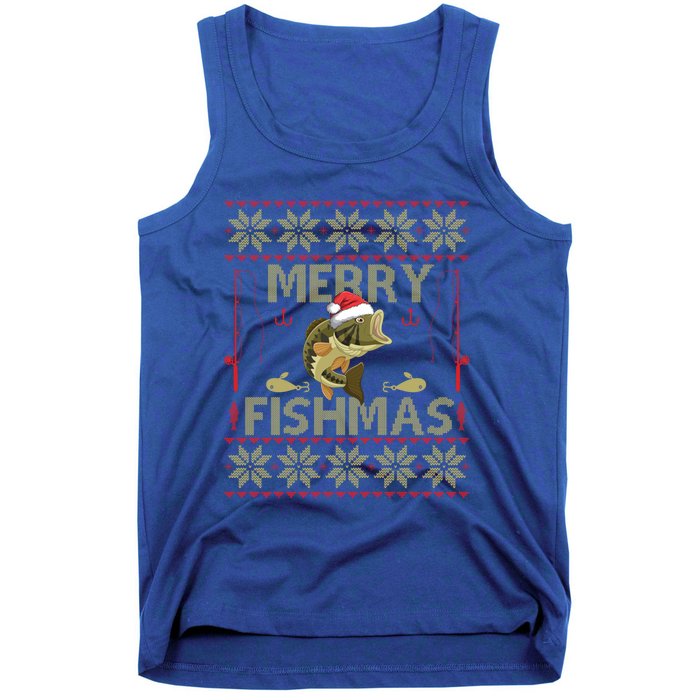 Ugly Christmas Merry Fishmas Fishing Fisher Xmas Gift Great Gift Tank Top