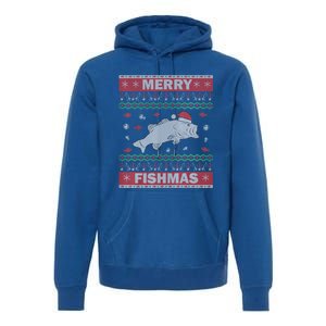 Ugly Christmas Merry Fishmas Funny Fish Fishing Fisher Cool Gift Premium Hoodie