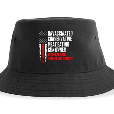 Unvaccinated Conservative Meat How Else Can I Offend You Today Sustainable Bucket Hat