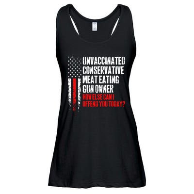 Unvaccinated Conservative Meat How Else Can I Offend You Today Ladies Essential Flowy Tank