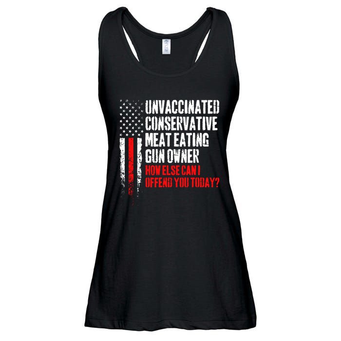 Unvaccinated Conservative Meat How Else Can I Offend You Today Ladies Essential Flowy Tank