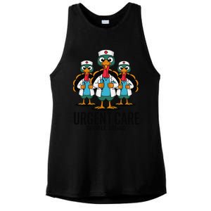 Urgent Care Nurse Gobble Squad Thanksgiving Doctor Ladies PosiCharge Tri-Blend Wicking Tank