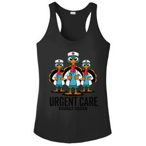 Urgent Care Nurse Gobble Squad Thanksgiving Doctor Ladies PosiCharge Competitor Racerback Tank