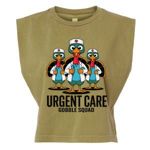 Urgent Care Nurse Gobble Squad Thanksgiving Doctor Garment-Dyed Women's Muscle Tee