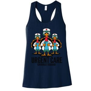 Urgent Care Nurse Gobble Squad Thanksgiving Doctor Women's Racerback Tank