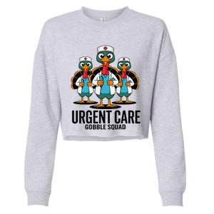 Urgent Care Nurse Gobble Squad Thanksgiving Doctor Cropped Pullover Crew