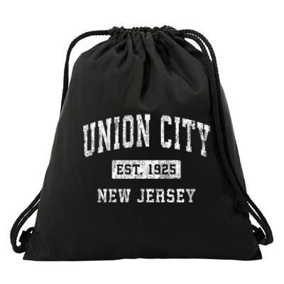 Union City New Jersey Nj Vintage Established Sports Design Drawstring Bag