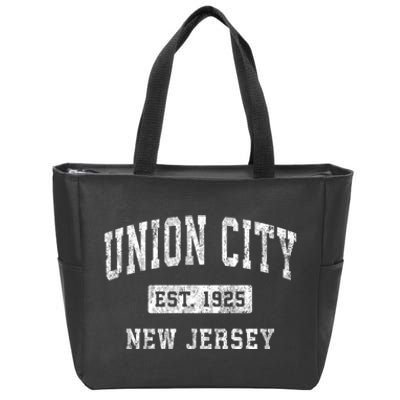 Union City New Jersey Nj Vintage Established Sports Design Zip Tote Bag